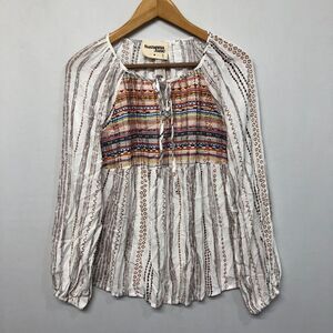 NWT Savanna Jane Women Boho Rayon Blouse Top Shirt Size Medium B288 -9